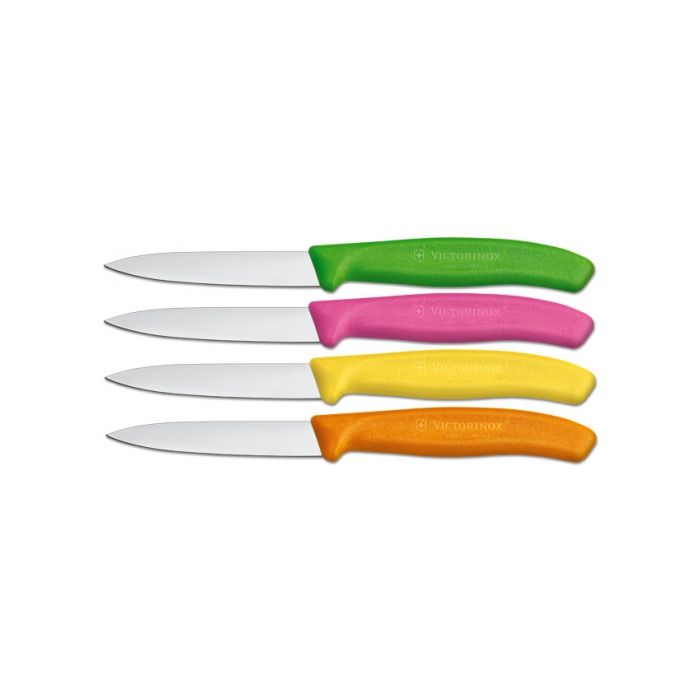 Victorinox paring knife set green-pink-yellow-orange 6.7606.L114