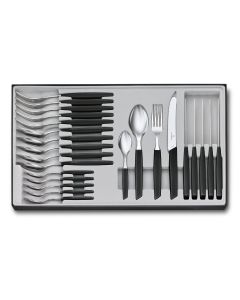 Victorinox Swiss Modern Table Set, 24 pieces Black 