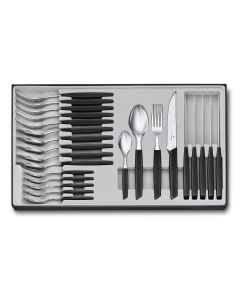 Victorinox Swiss Modern Table Set, 24 pieces Black