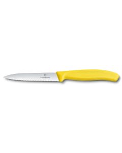 Victorinox Swiss Classic Paring Knife 10cm Pink Serrated Yellow