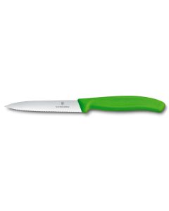 Victorinox Swiss Classic Paring Knife 10cm Green Serrated Knife